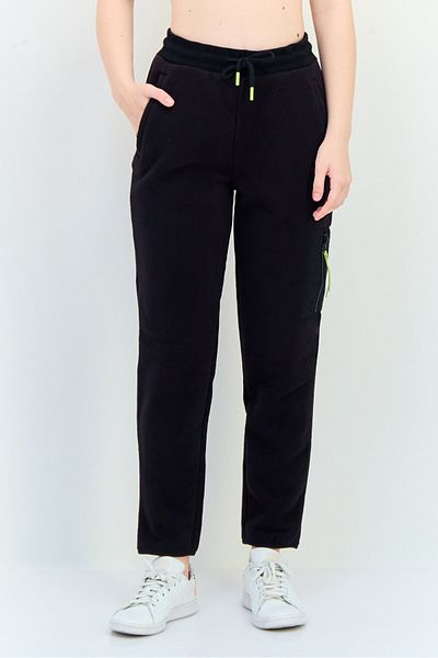 Tommy Jeans Women Regular Fit Textured Jogger Pants, Black