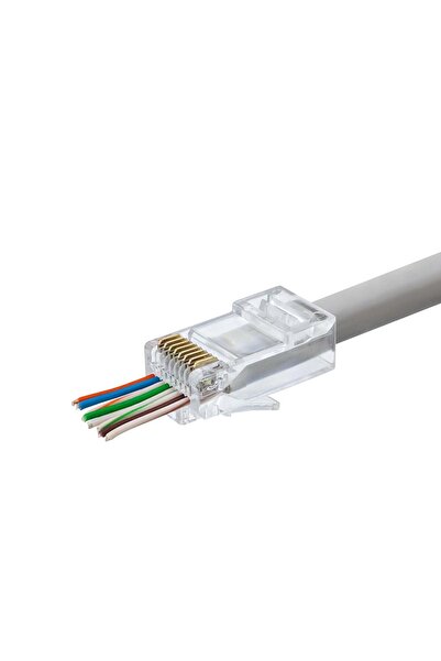 Leyaton LWLHMRS-IEG ieg ™   موصل Cat5 Ez Rj45 عبوة من 100 قطعة شفافة HDX5044