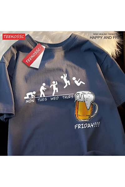 StartMore Y2k Vintage Tişört Tee bira özgürlük var eğlenceli