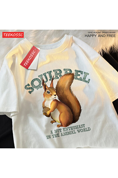 StartMore تي شيرت Y2k Vintage تي شيرت السنجاب لعشاق المكسرات