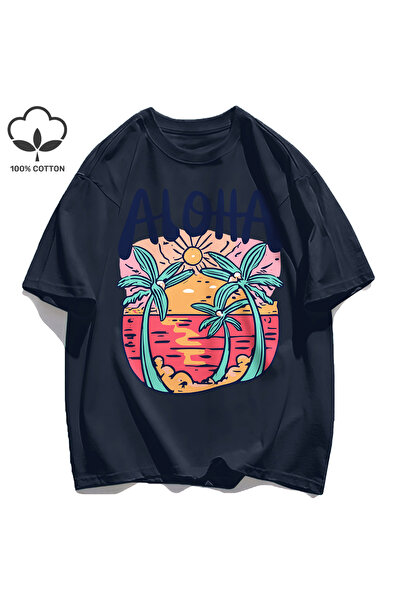 StartMore تي شيرت Y2k Vintage تي شيرت بنمط الشاطئ مطبوع عليه Aloha