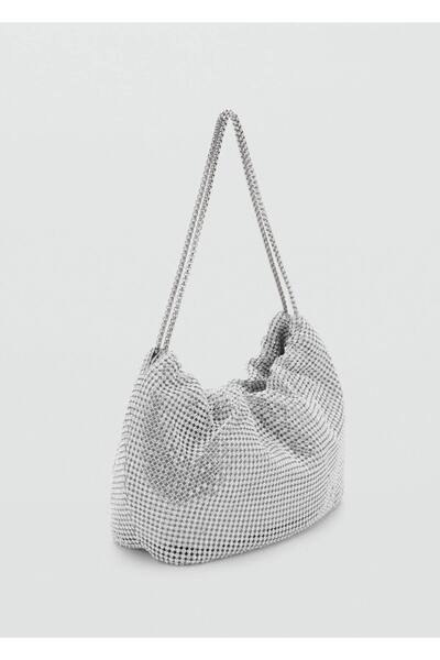 MANGO Woman Kristal taşlı bozuk para cüzdanı