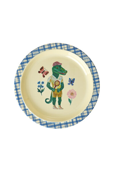 RICE Melamin Çocuk Tabağı - Mavi Nathalie Lété