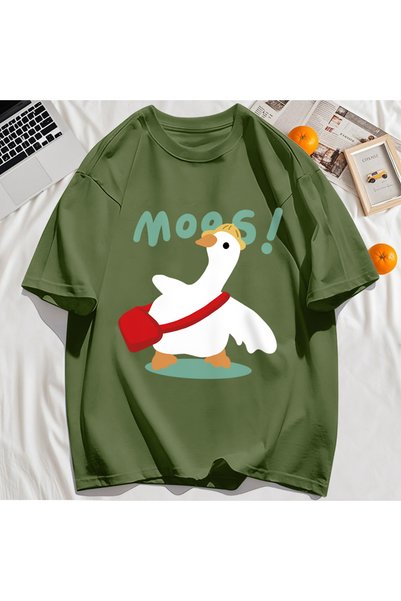 StartMore Y2K Vintage T-Shirt Tee Cute Cartoon Bag Duck Pattern