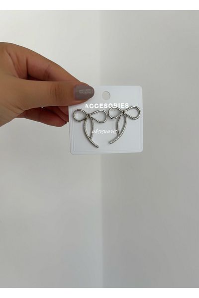 aksesuaris Thin Bow Dangle Women's Earrings