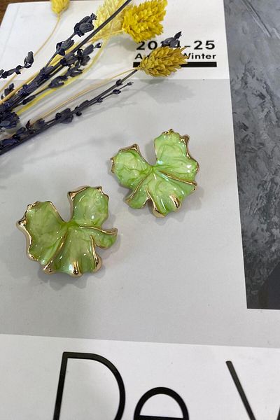 İthal 1519 Imported Flower Earrings