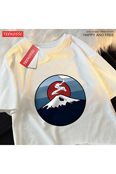 StartMore تي شيرت Y2k Vintage تي شيرت Mount Fuji Explosion Stage