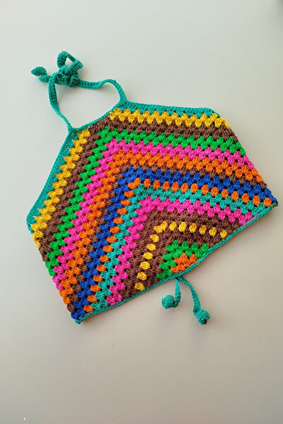 Mutlu İnsanlar Dükkanı Crop |   Buyundan Tie-Up Blouse |   Knitted Crop