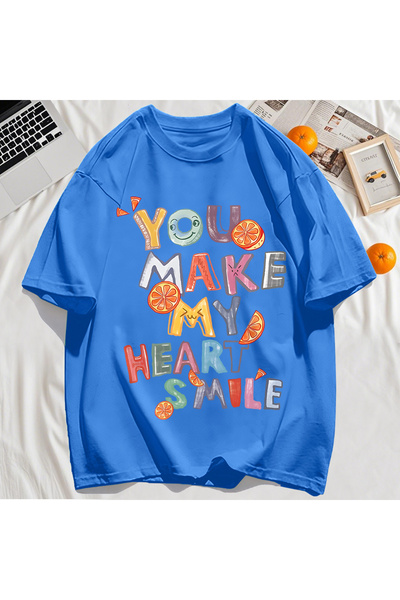 StartMore تي شيرت Y2k Vintage تي شيرت مطبوع عليه Make You My Heart