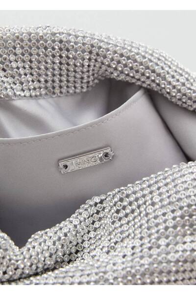 MANGO Woman Kristal taşlı bozuk para cüzdanı