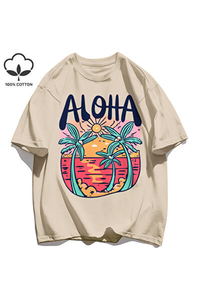 StartMore تي شيرت Y2k Vintage تي شيرت بنمط الشاطئ مطبوع عليه Aloha