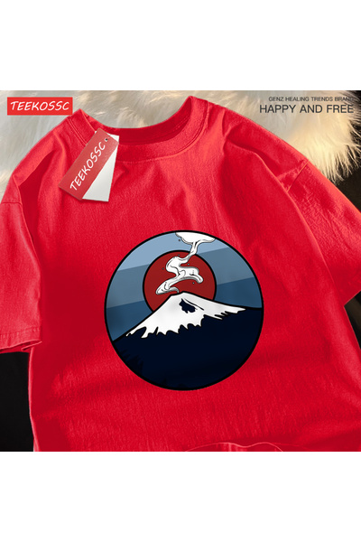 StartMore تي شيرت Y2k Vintage تي شيرت Mount Fuji Explosion Stage