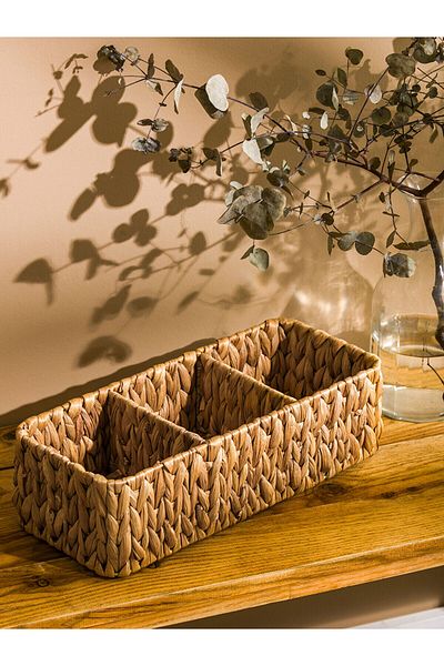 LC Waikiki 3 Compartment Wicker Basket 36 cm