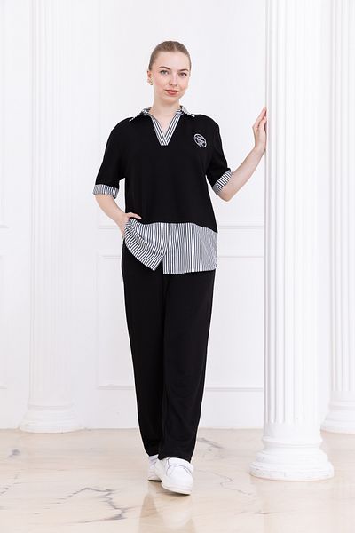 DJANGO STYLE Modal Garnished Bottom Top Tracksuit Set