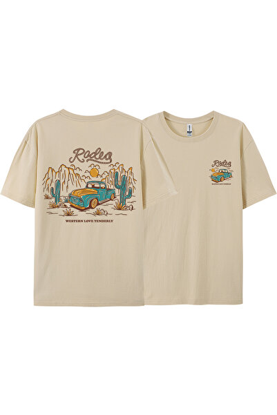 StartMore Y2K Vintage T-Shirt Tee Rodeg West Love Gently Romantic Desert