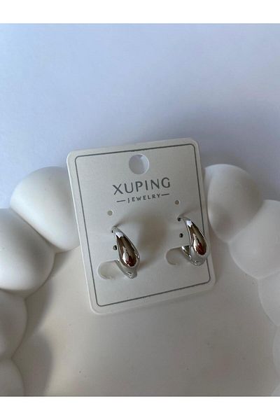 marsel aksesuar Xuping Minimal Drop Silver Earrings