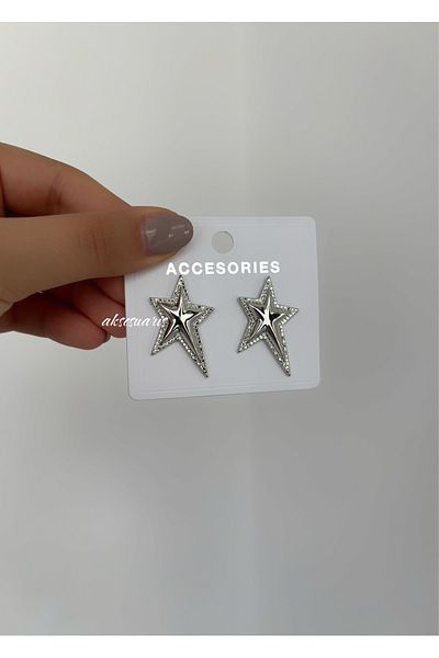aksesuaris Star Plated Women's Earrings