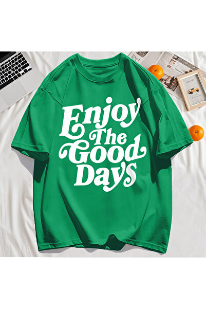 StartMore Y2K Vintage T-Shirt Tee Enjoy a Good Day Letter Print