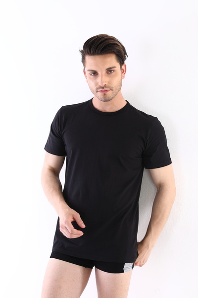 Eng Çift Kaplan Erkek Süprem Bisiklet Yaka Beyaz T-Shirt 947 3'lü Ekonomik Paket