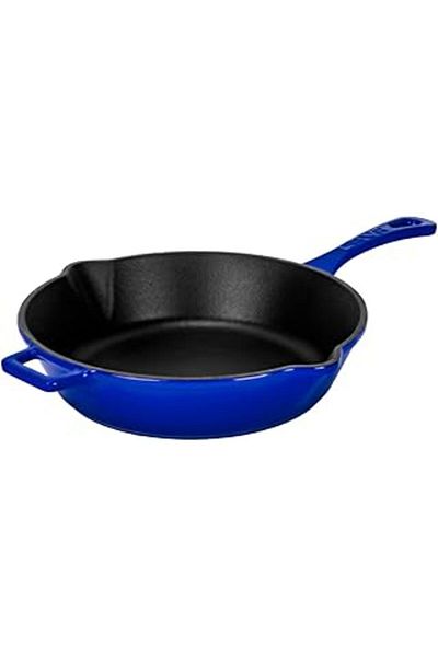 Lava 24Cm Blue Cast Round Frying Pan - Iron Solid Handle