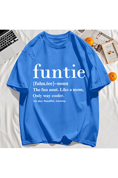 StartMore تي شيرت Y2k Vintage تي شيرت Funtie Aunt Like Mom Fun مطبوع