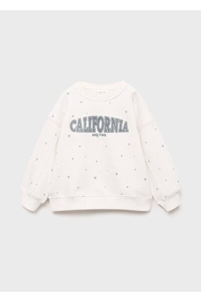 MANGO Baby Kalp baskılı sweatshirt