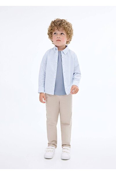 MANGO Baby Çizgili Oxford gömlek