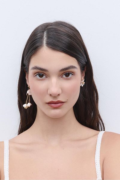 Stradivarius Set of 2 floral earrings