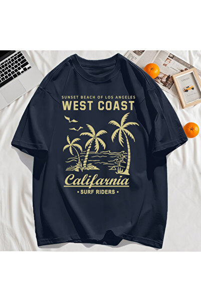 StartMore تي شيرت Y2k Vintage تي شيرت مطبوع عليه ساحل الغرب كاليفورنيا