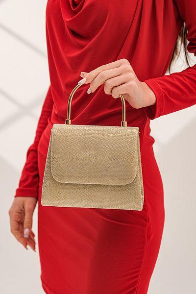 ROZA CANTA Γυναικείο χρυσό βραδινό φόρεμα Simkum Clutch Clutch Τσάντα Portfolio