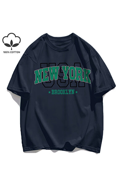 StartMore تي شيرت Y2k Vintage تي شيرت مطبوع عليه New York Brookl Yn