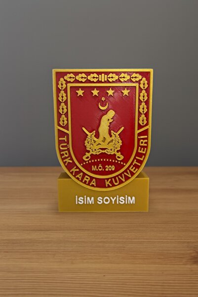 Kara Kuvvetleri Logolu Masaüstü İsimlik Kişiye Özel Dekoratif