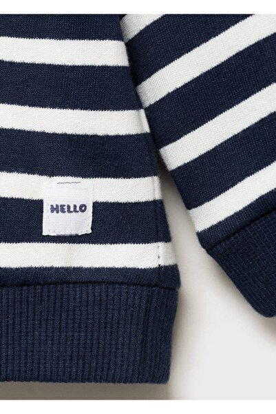 MANGO Baby Çizgili koton sweatshirt