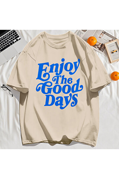 StartMore Y2K Vintage T-Shirt Tee Enjoy a Good Day Letter Print