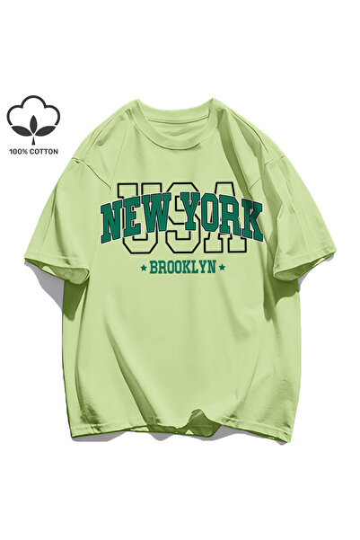 StartMore تي شيرت Y2k Vintage تي شيرت مطبوع عليه New York Brookl Yn