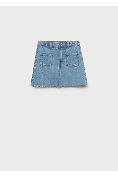 MANGO Kids Kısa denim etek