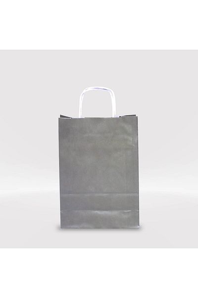 weloveis Silver Gilding Kraft Paper Bag 18X8X25-25Pcs