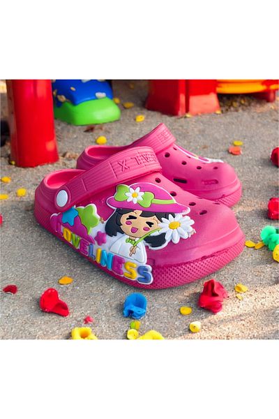 Hızlı Al Girl's & Baby Cros Sandals Slippers.Garden Beach Pool Daily Girl's Cros Slippers