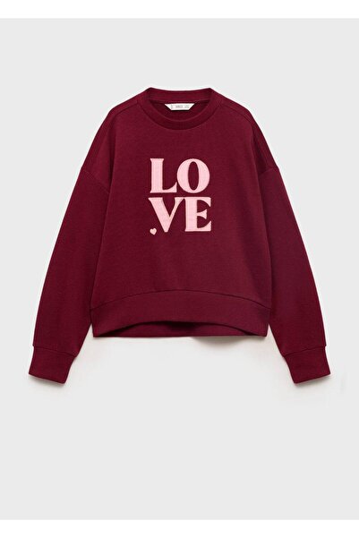 MANGO Kids Love yazılı sweatshirt