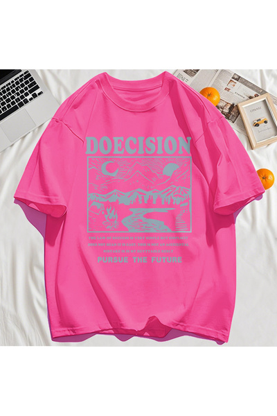 StartMore تي شيرت Y2k Vintage تي شيرت Doecision Pursue Future Print