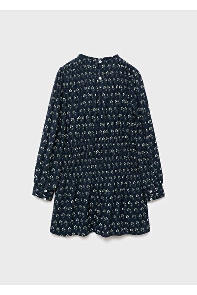 MANGO Kids Çiçekli balon kollu elbise