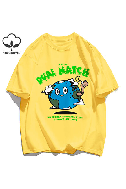 StartMore Y2K Vintage T-Shirt Tee Couple Match Make Life Casual Print