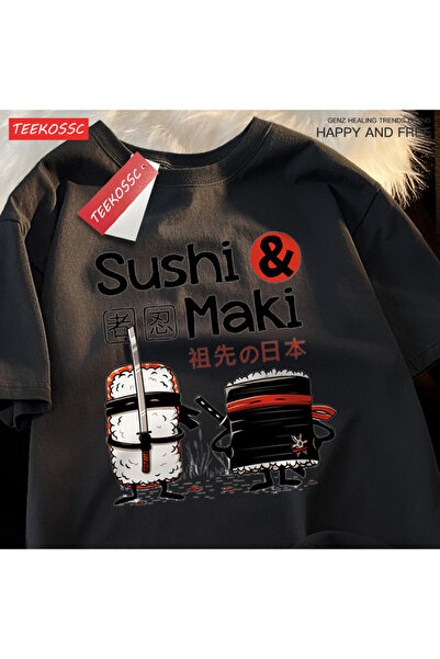 StartMore تي شيرت Y2k Vintage تي شيرت Theduc سوشي وطباعة السوشي