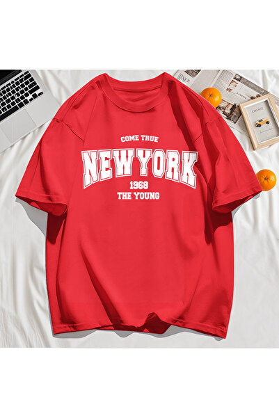 StartMore تي شيرت Y2k Vintage تي شيرت Real Gel New York 1968 طباعة حروف فنية ...
