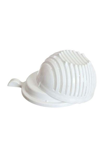 Generic Plastic Salad Cutter Bowl White