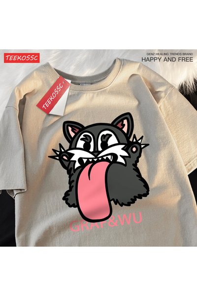 StartMore تي شيرت Y2k Vintage تي شيرت الفأر الأسود الخسيص