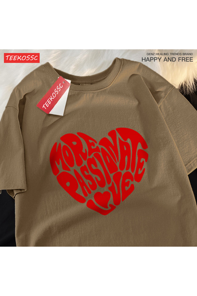 StartMore تي شيرت Y2k Vintage تي شيرت بطباعة الحب الأكثر إثارة