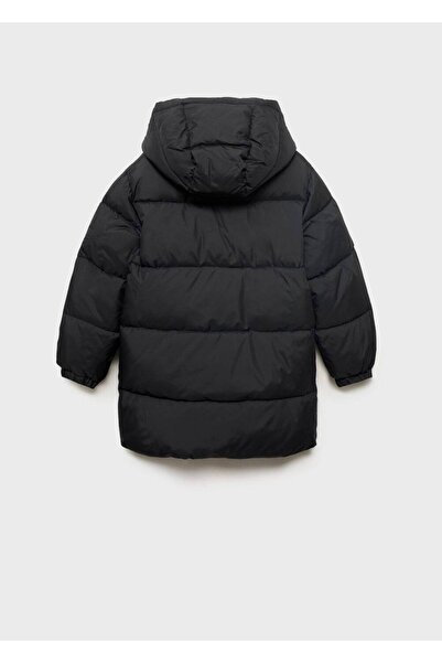 MANGO Kids Kapitone astarlı kapüşonlu palto