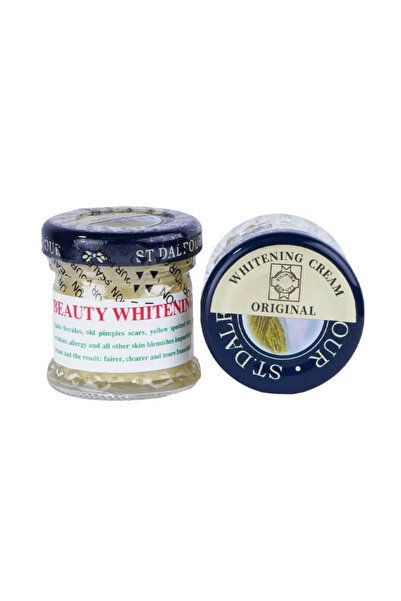 St. Dalfour كريم تبييض البشرة، يمنح البشرة لونًا موحدًا ومرطبًا، عبوة من قطعتين، 50 غرام