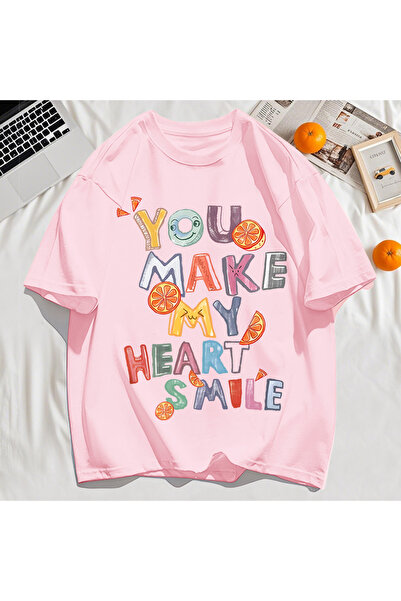 StartMore تي شيرت Y2k Vintage تي شيرت مطبوع عليه Make You My Heart